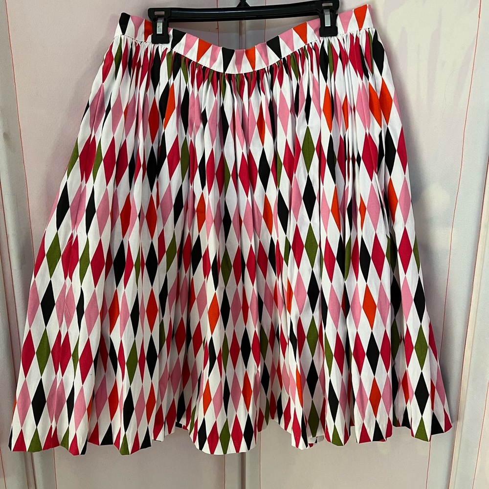 Pinup Couture Multicolor Diamond A-Line Skirt